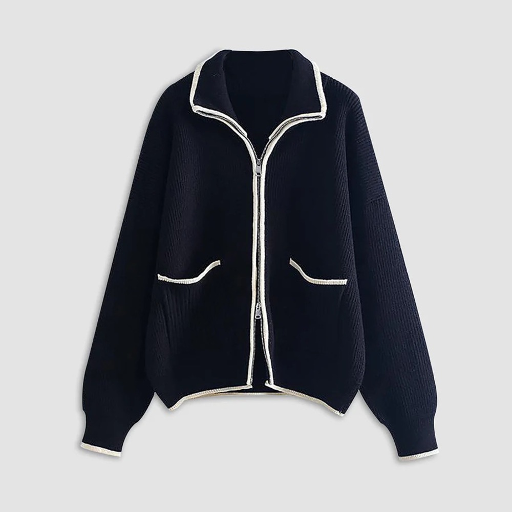 Weekend Loaf Zip Collared Cardigan